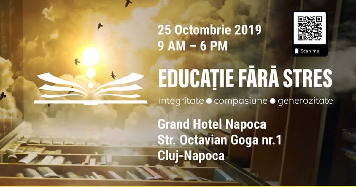 Cluj-Napoca găzduiește cea mai mare conferință pentru combaterea stresului în educație din Sud-Estul Europei Afis A3 4