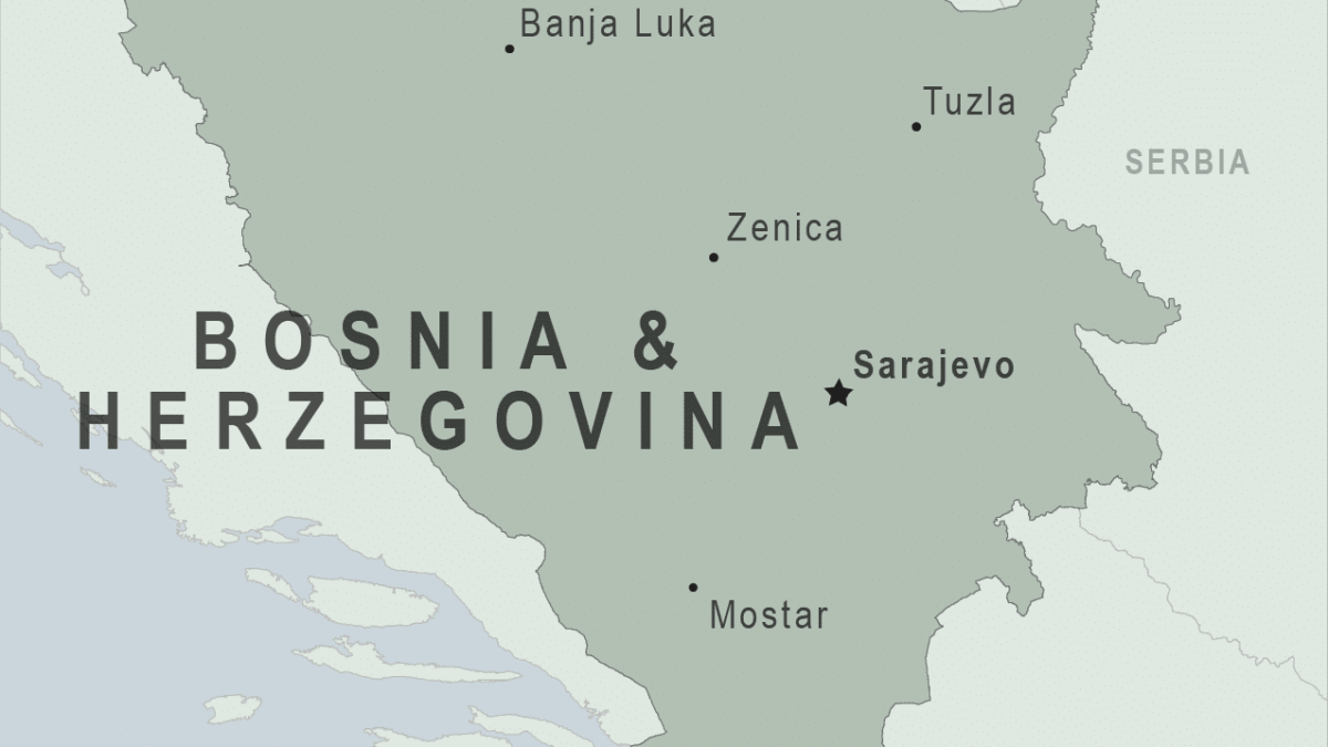 map bosnia herzegovina