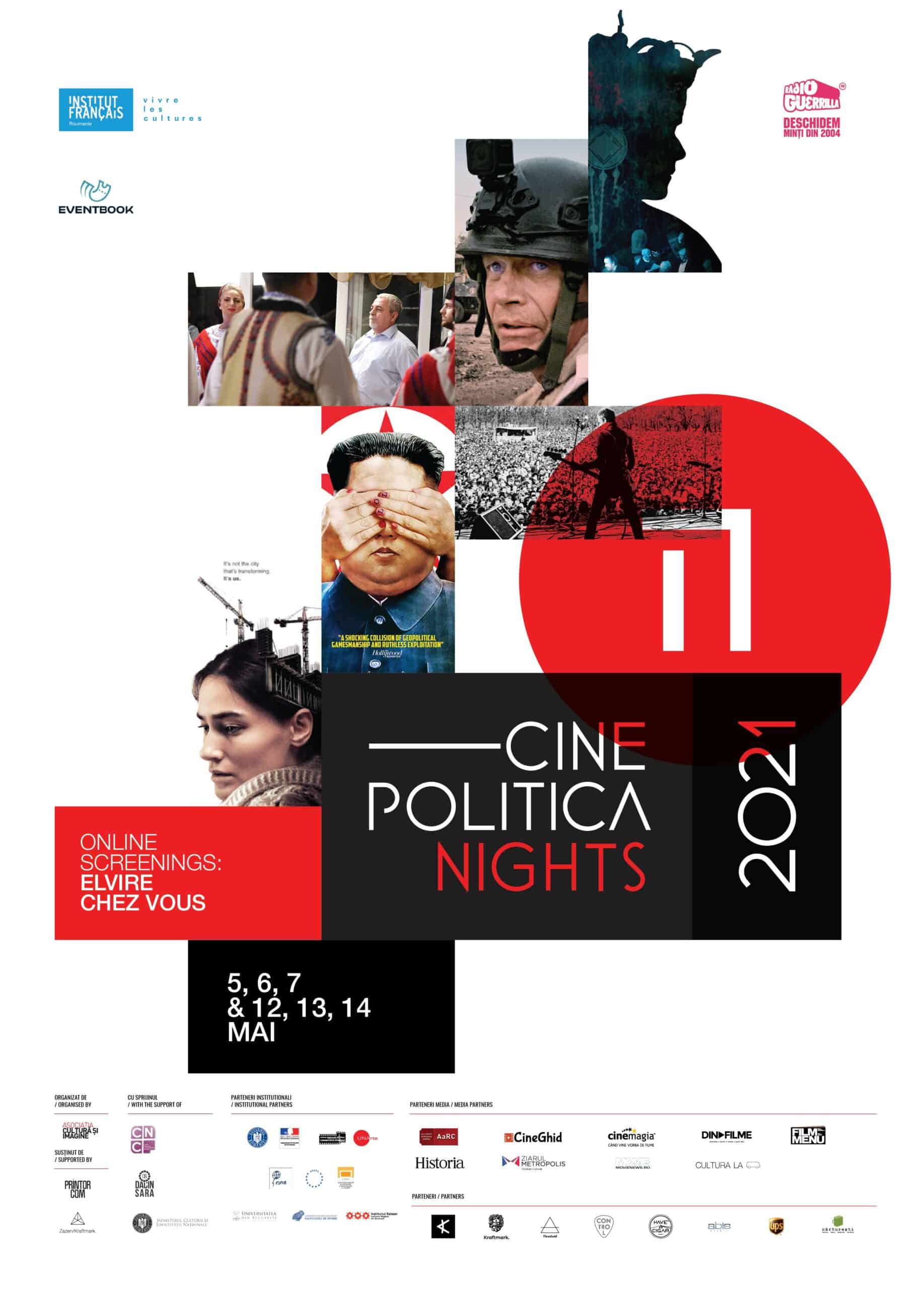 Cinepolitica Nights – documentare și lungmetraje de ficțiune pe teme politice, difuzate online, în platforma Elvire chez vous