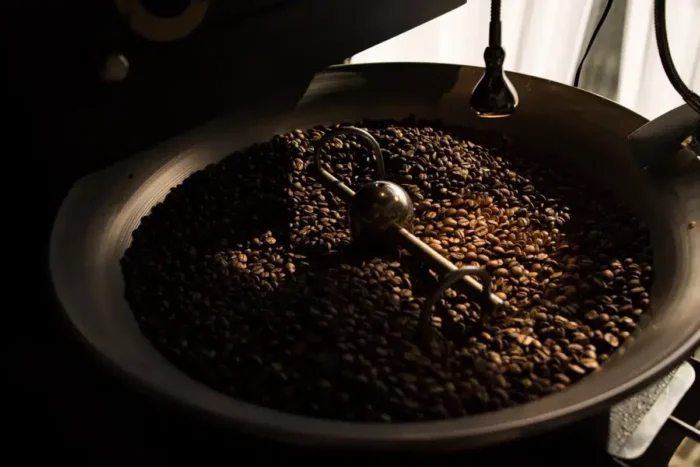 roasting coffee