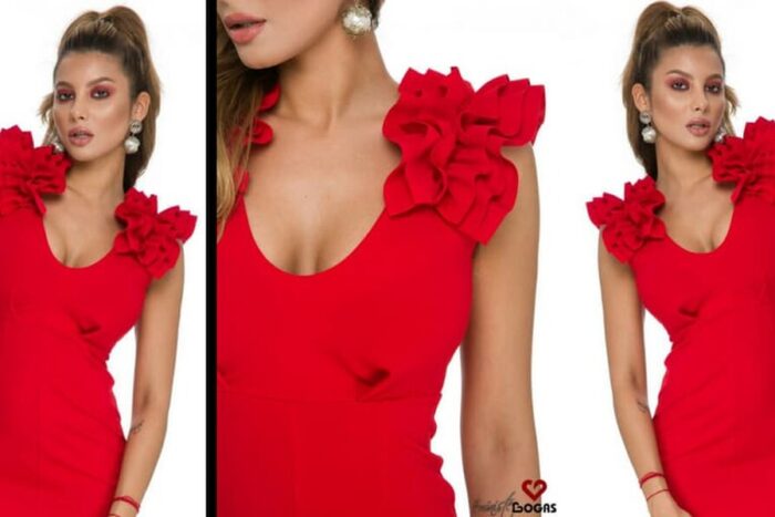 rochii de seara rosii colaj