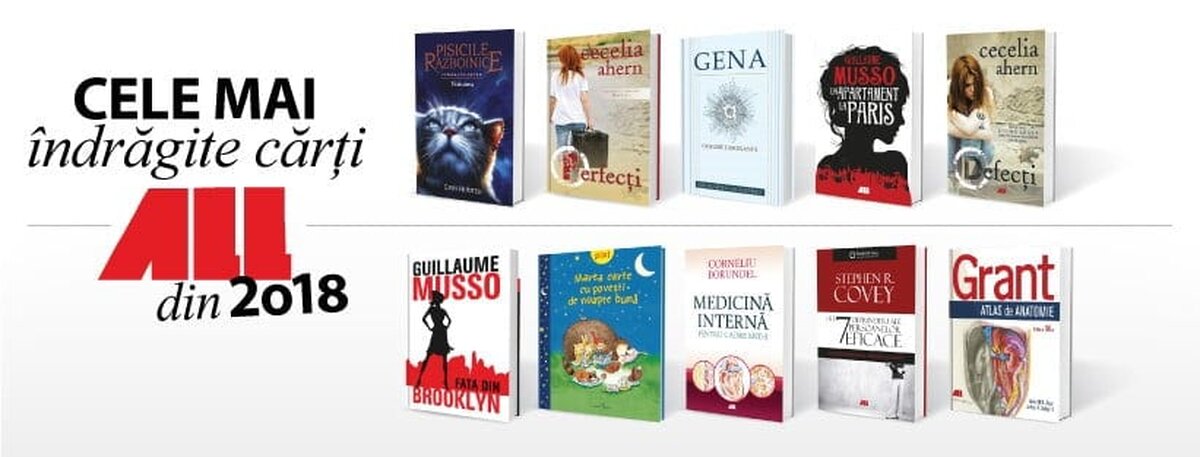 Cele mai vândute titluri ale Grupului Editorial ALL în 2018