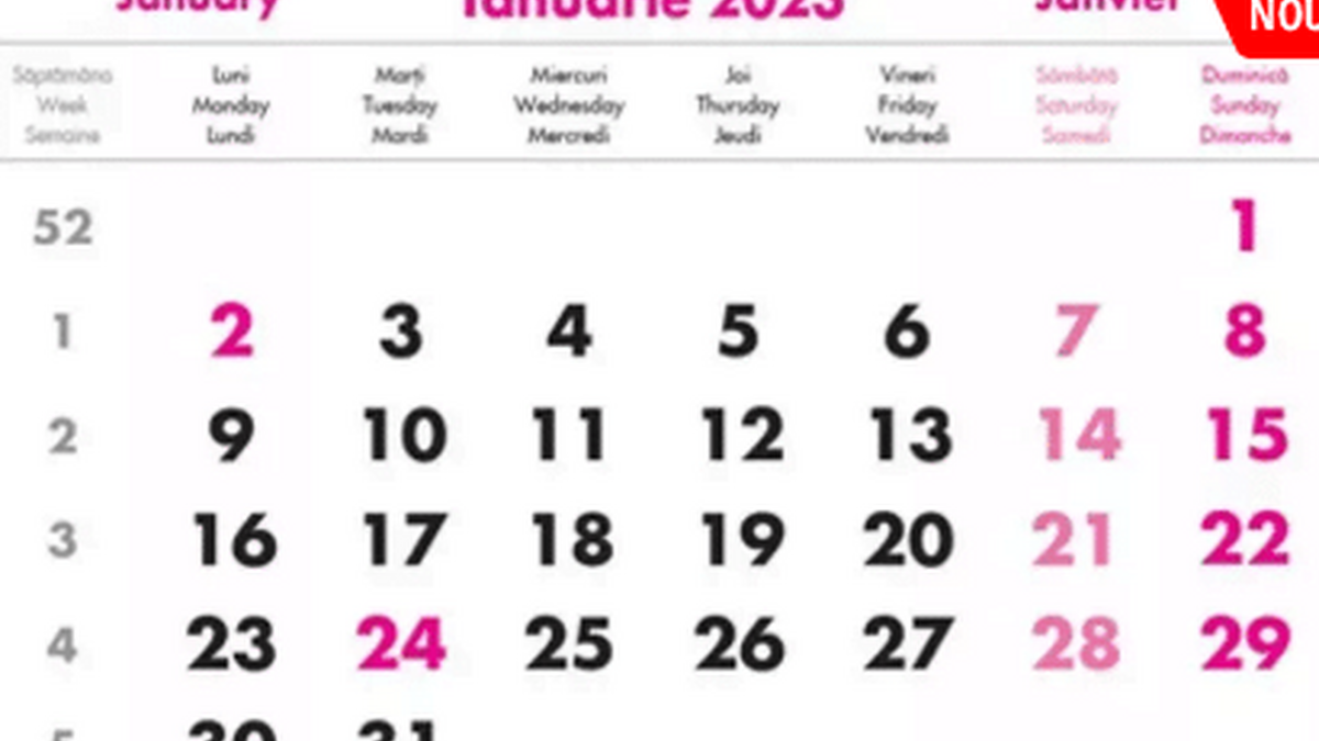 Guvernul a decis ca zilele de 23 ianuarie, 2 iunie şi 14 august 2023 să fie zile libere calendar