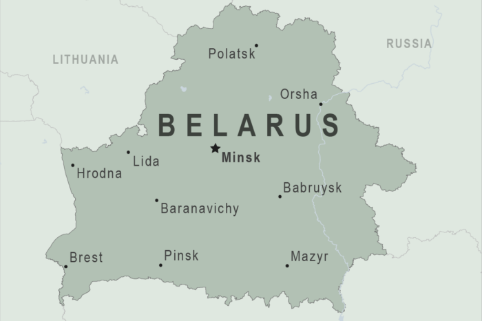 Rusia și Belarus încep exerciții comune ale forțelor aeriene. map belarus