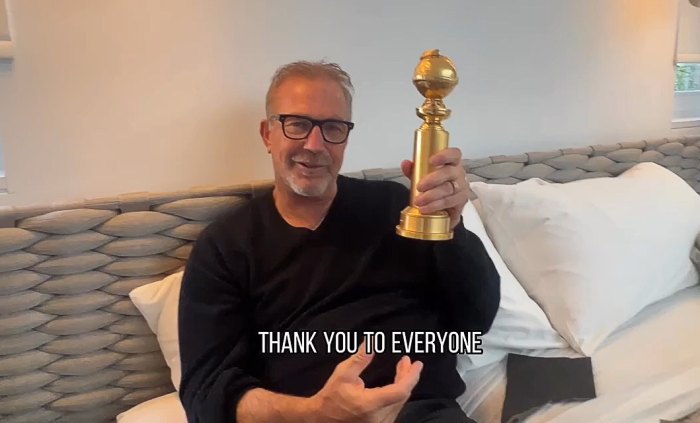 Kevin Costner își amintește cum soția Christine Baumgartner și familia și-au petrecut Globurile de Aur după ce nu au putut participa - 859