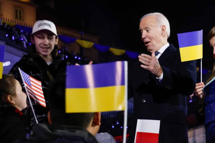 2023 02 21T174417Z 1335182426 RC2MFZ9GW95O RTRMADP 3 UKRAINE CRISIS USA POLAND BIDEN ADDRESS