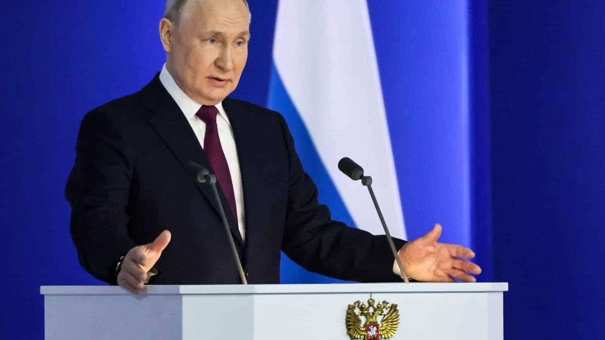 Putin se înfurie împotriva Occidentului într-un discurs condamnat drept propagandă absurdă AP23052379519985