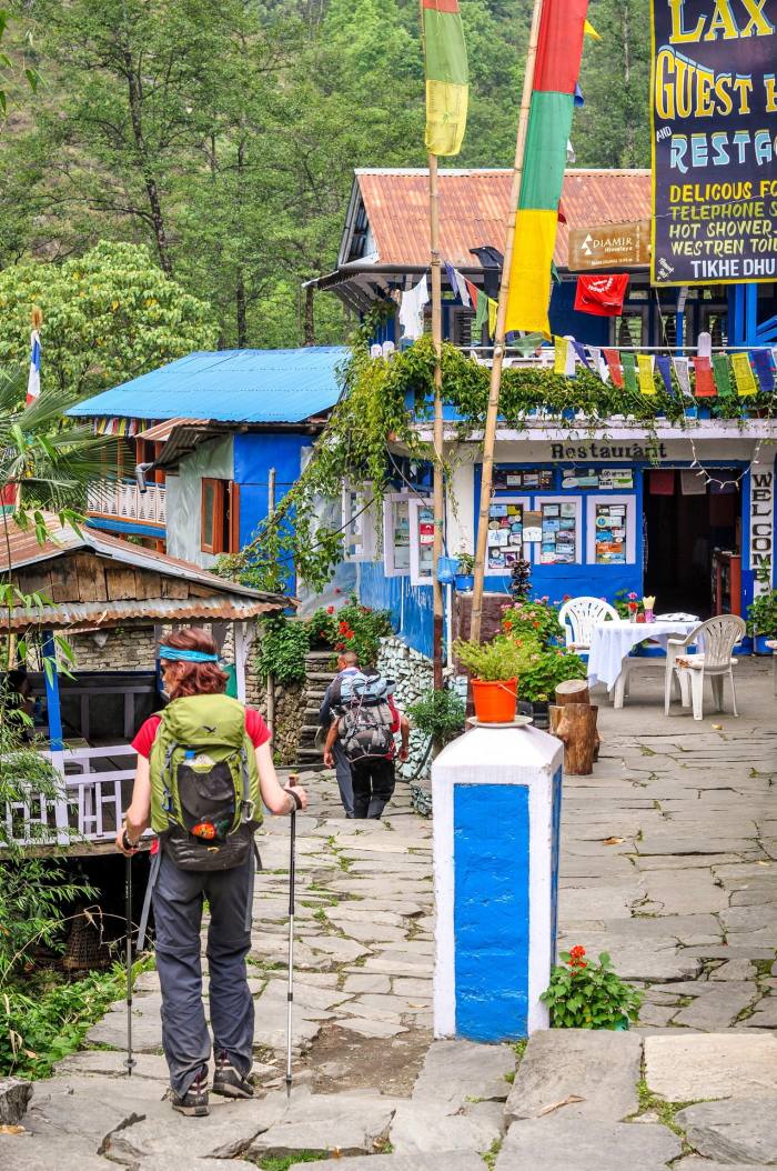 O „ceainărie” de-a lungul traseului din regiunea Annapurna
