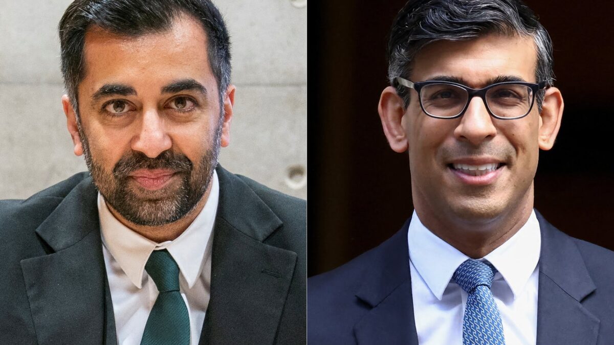„Imperiul atacă înapoi”: britanicii laudă diversitatea în politica britanică Humza Yousaf and Rishi Sunak