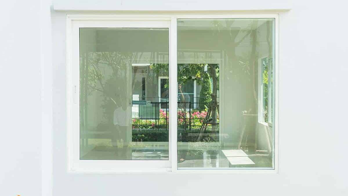 empty glass door