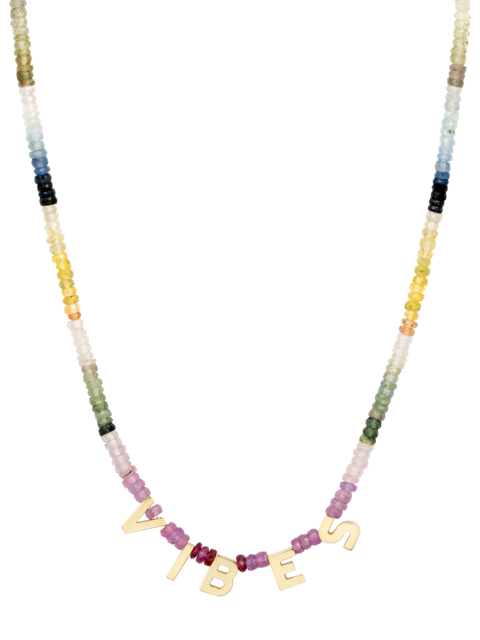 Roxanne First colier Vibes din aur și safir, 895 GBP
