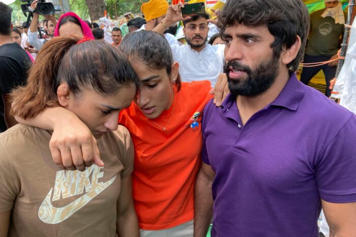 Cei mai buni luptători din India care protestează împotriva hărțuirii sexuale au fost reținuți AP23148294686471 1685265943