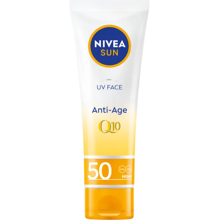 Nivea Sun UV Face Q10 Cremă solară anti-îmbătrânire SPF 50, 13,45 GBP pentru 50 ml