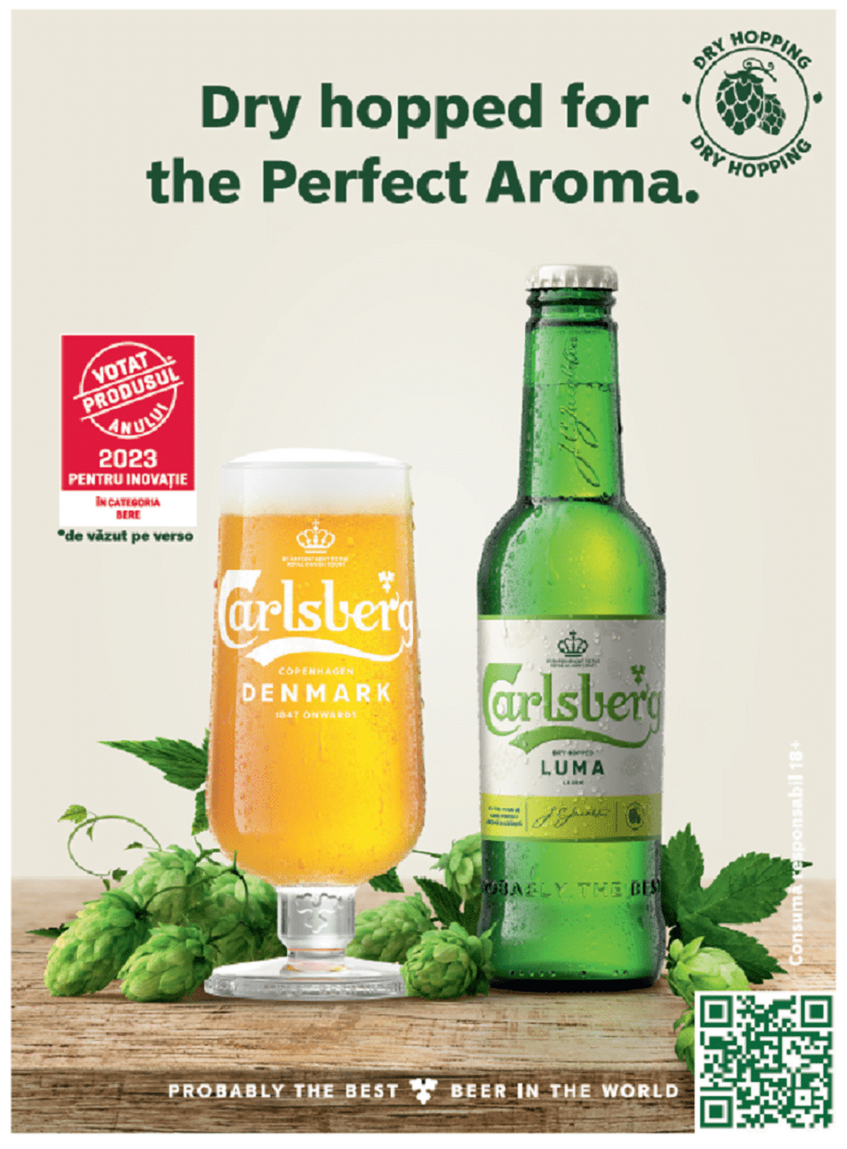 Carlsberg LUMA, “Votat Produsul Anului®” în categoria bere Carlsberg LUMA produsul anului