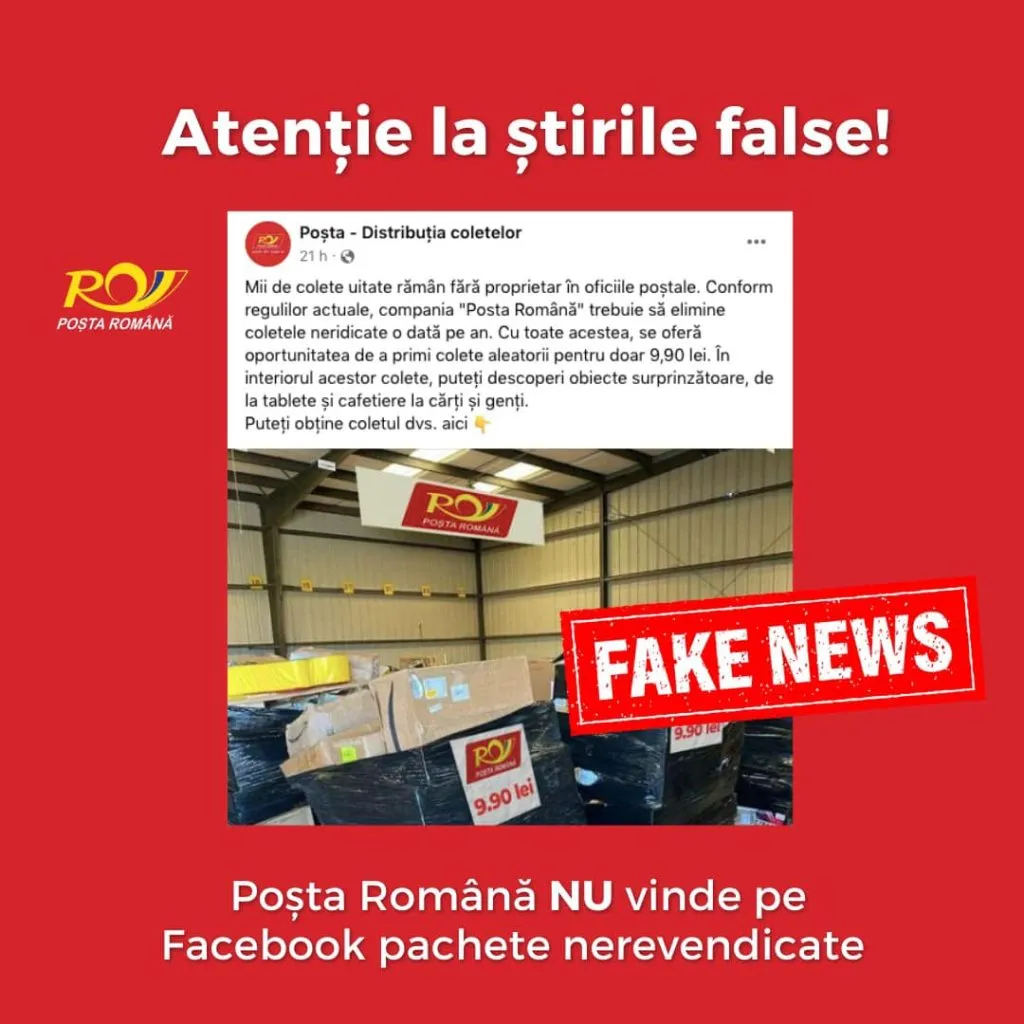 Înșelăciunea nouă care a apărut în România, în numele Poștei Române. Instituția a reacționat imediat: ‘Nu vindem coletele uitate’