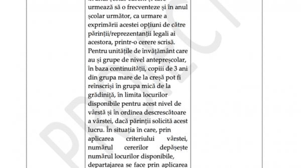 Ministerul Educaţiei a pus în dezbatere publică calendarul pentru înscrierea la grădiniță și creșă în 2024
