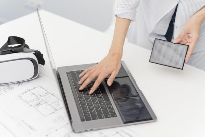 young woman coming with energy innovations