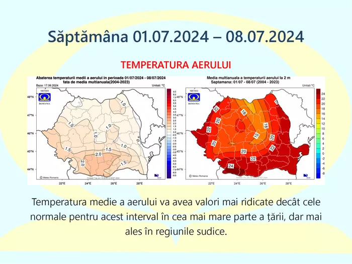 Cum va fi vremea in iulie 2024. Expertii ANM au emis prognoza meteo pentru luna lui Cuptor