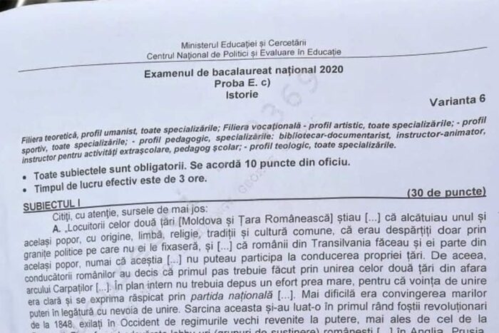 Subiecte BAC 2024 la Istorie. Ce au avut elevii de rezolvat