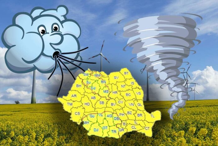 Vremea o ia razna in Romania. Furtuni si vijelii in aproape toata tara anuntul meteorologilor
