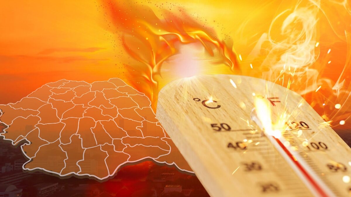 Cupola de foc va acoperii iar România! Codul portocaliu de temperaturi sufocante vizează 15 județe Cupola de foc se intoarce peste Romania Codul galben de temperaturi sufocante vizeaza 15 judete