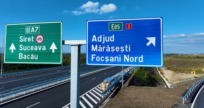 La Autostrada Moldovei A7 se fac ultimele pregătiri pentru darea în trafic a "Cocoașei de la Focșani", programată săptămâna viitoare a7