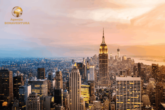 new york si zgarie nori vazut de deasupra cu cerul la apus bonaventura