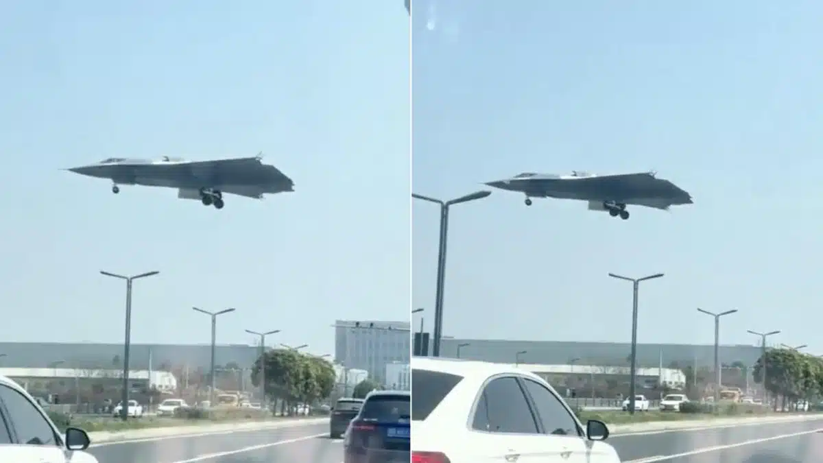 Cum arată cu avionul futurist de luptă chinez fără coadă, cu trei motoare, botezat J-36