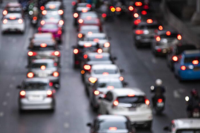 busy crowded traffic jam road scaled