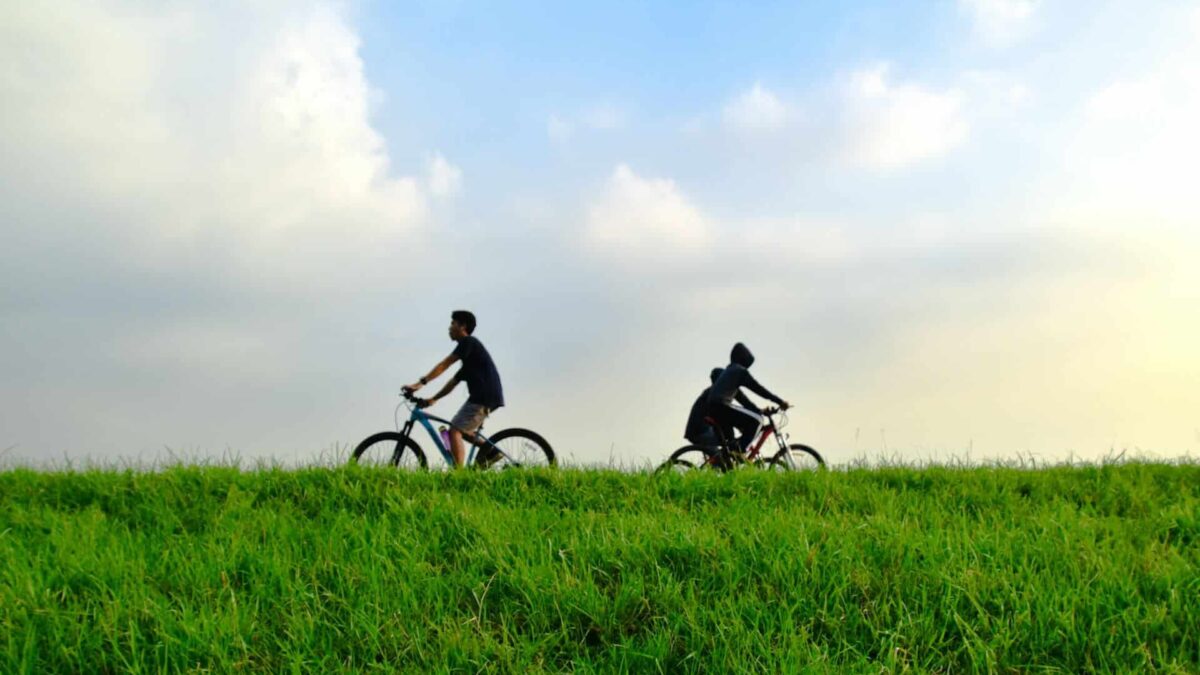 Oameni-pe-bicicleta-la-lini-orizontului-