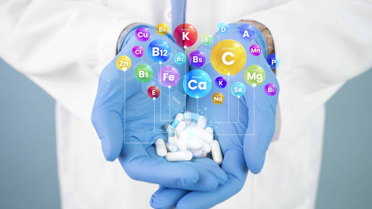 medical banner with doctor holding pills scaled