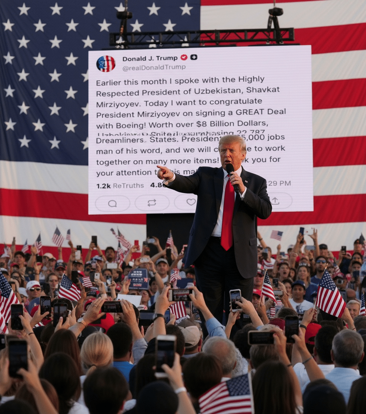 Uzbekistan intenţionează să achiziționeze avioane Boeing Dreamliner în cadrul unui acord de 8 miliarde de dolari