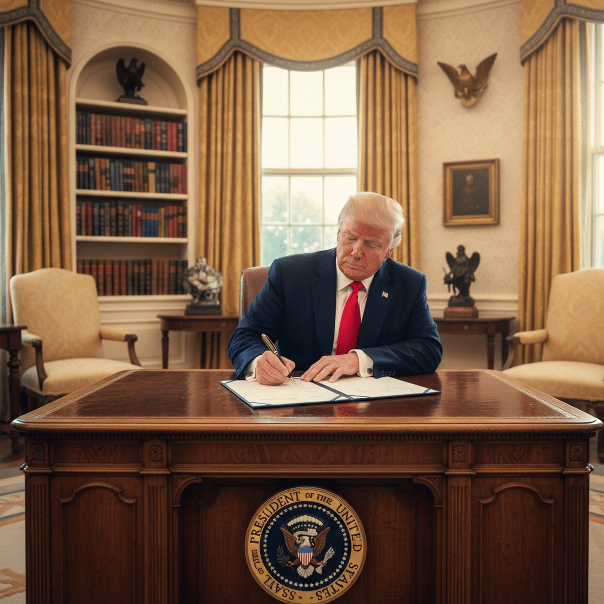 Ce spune preşedintele Donald Trump despre taxele vamale pe lemn și mobilă?