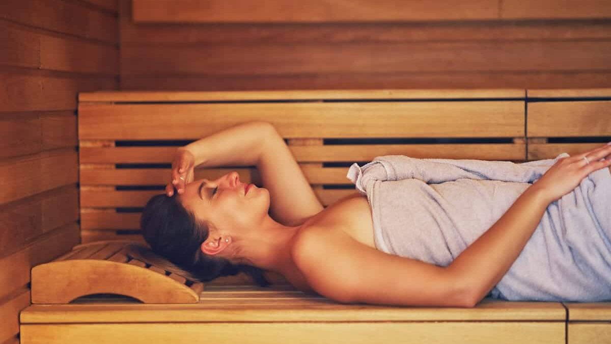 picture woman sauna