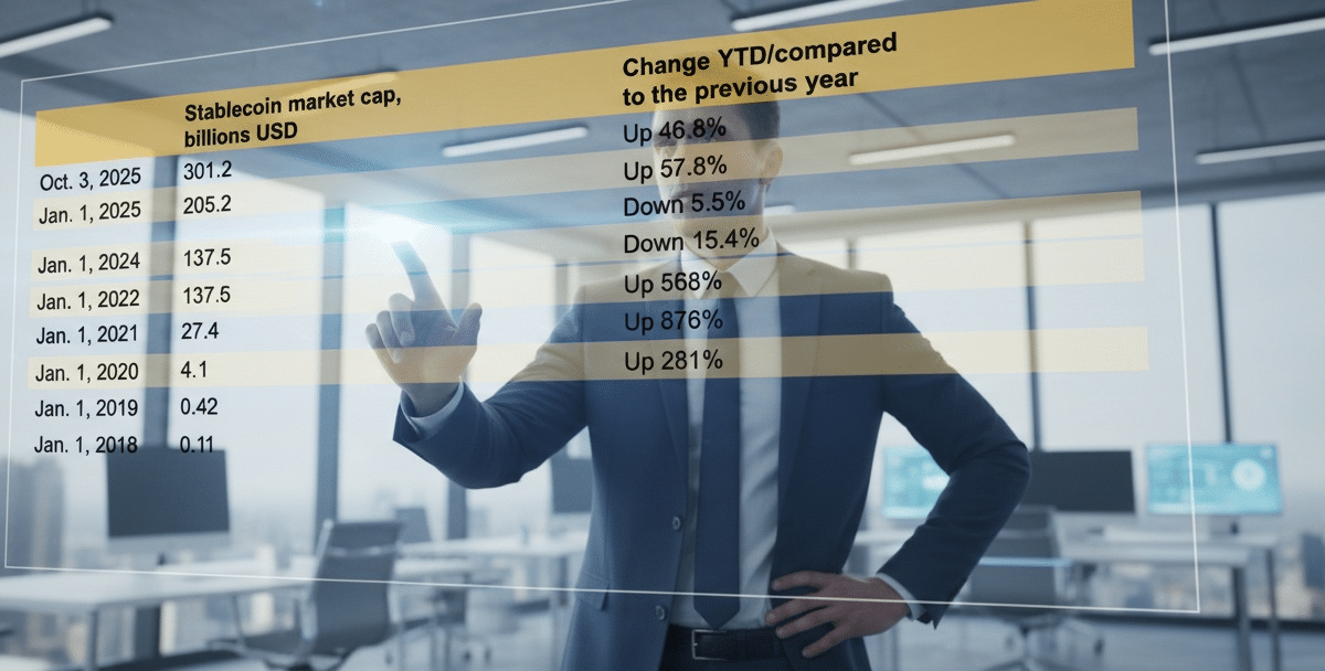 Stablecoinurile depășesc 300 de miliarde USD capitalizare în 2025 featured image 68