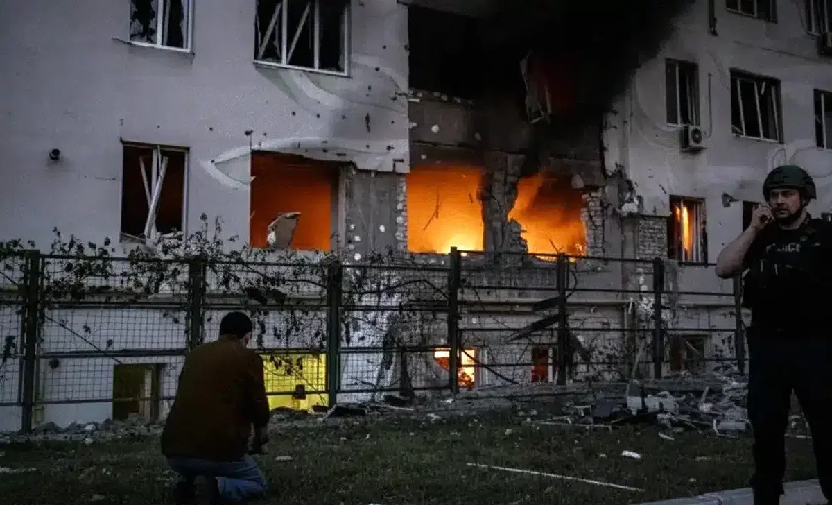 În Ucraina oraşul Balakliia a fost ţinta unui un atac neasteptat cu racgete ruseşti