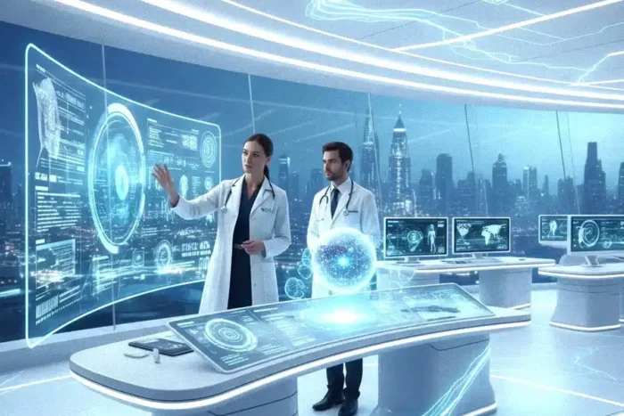 Impactul Inteligenței Artificiale asupra Interacțiunilor Medic-Pacient inteligenta artificiala schimba modul in care medicii isi petrec timpul cu pacientii.webp
