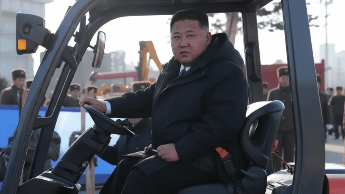 kim-jong-un-conduce-stivuitor-la-memorialul-soldatilor-nord-coreeni