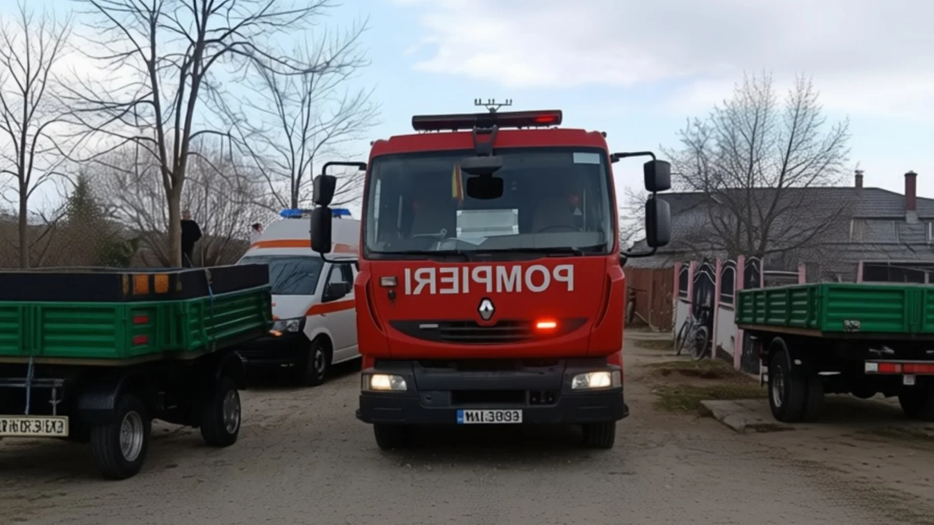 Bărbat de 55 de ani din Neamț, mort după ce o remorcă a căzut peste el