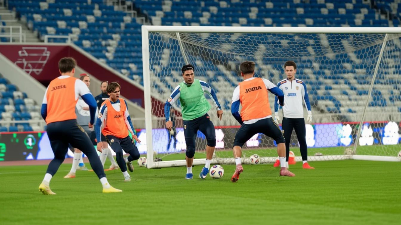 Naționala de tineret a României joacă vineri în Kosovo pentru calificarea la Euro 2027