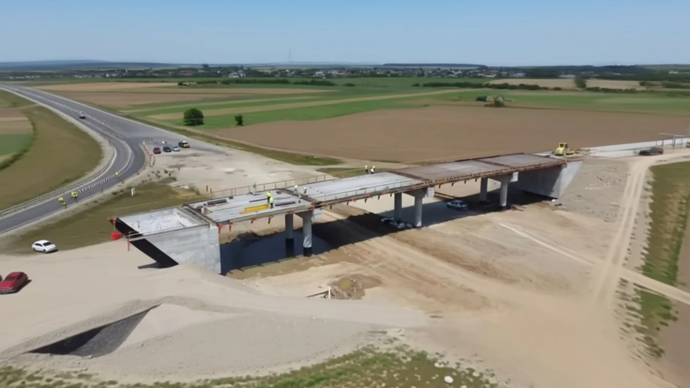 Constructorul chinez se mișcă greu pe un lot de 18 km din Autostrada A0