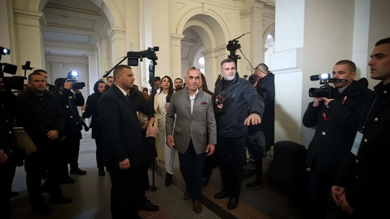 Călin Georgescu la Tribunalul București unde se decide soarta controlului său judiciar