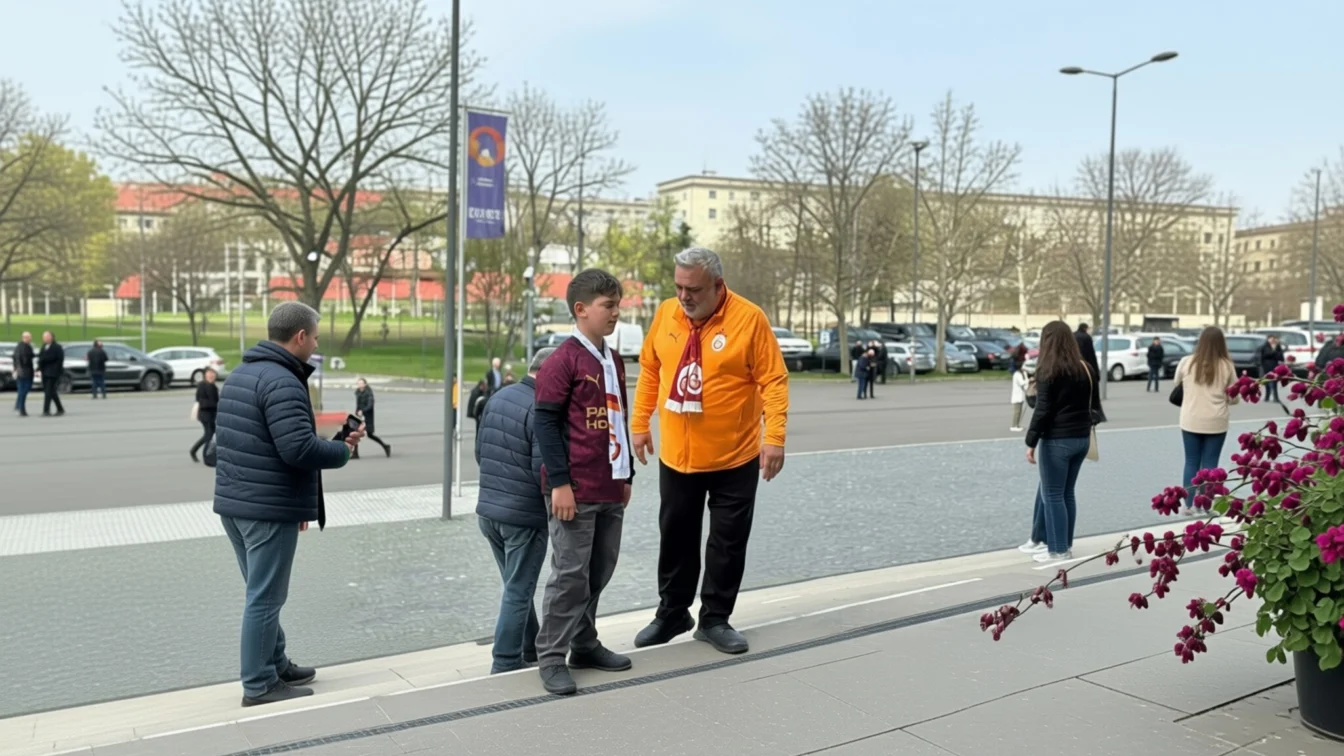 Un suporter Galatasaray a venit din Turcia pentru Mircea Lucescu