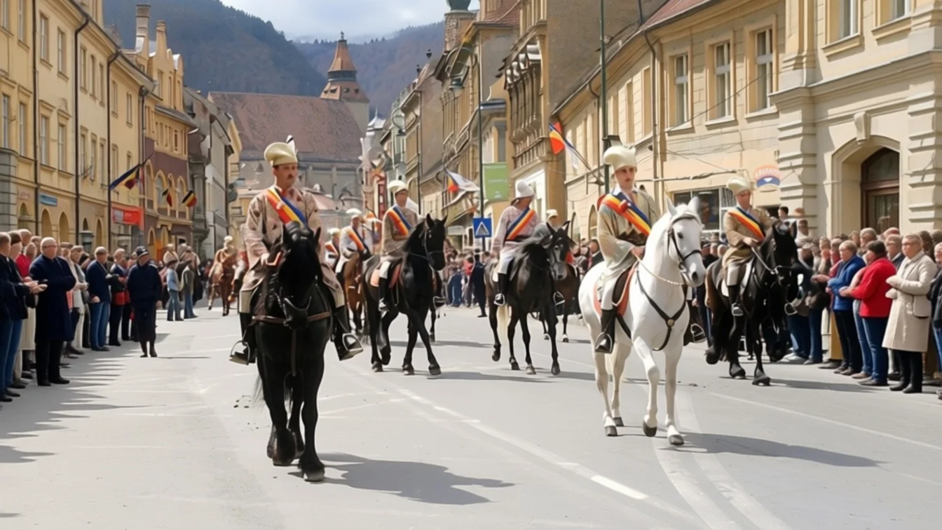Parada Junilor blochează centrul Brașovului. Primăria ridică mașinile parcate pe traseu