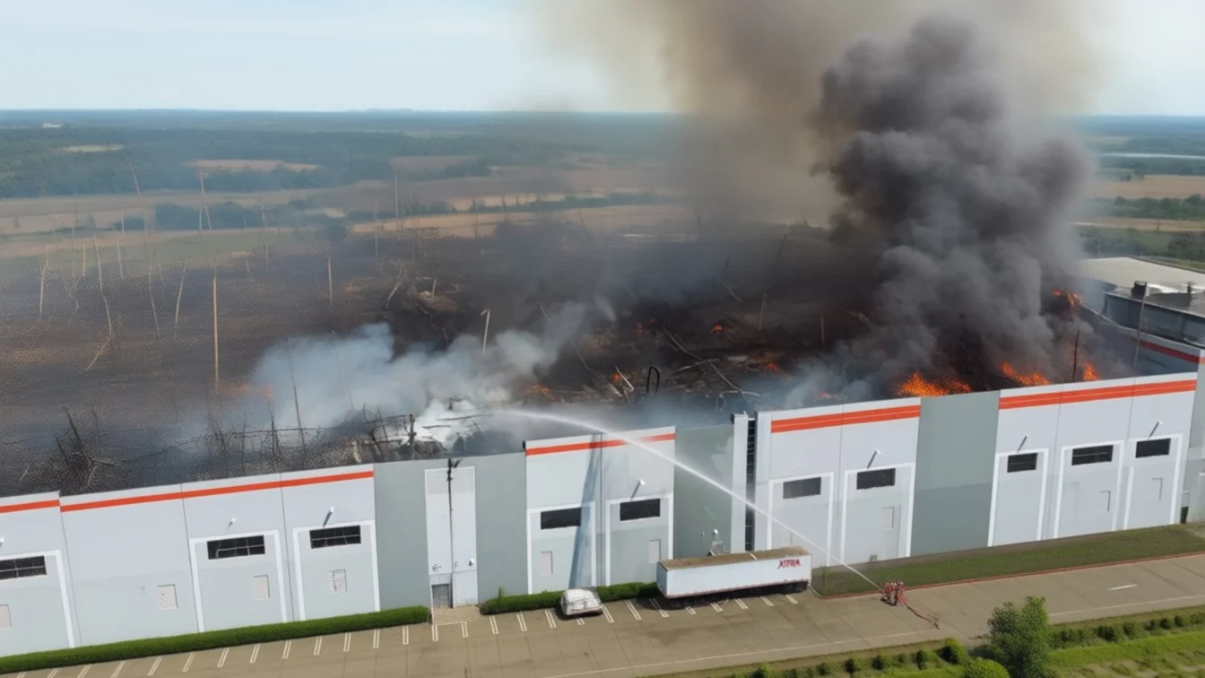 Un angajat a dat foc depozitului din California Trebuia să ne plătiți