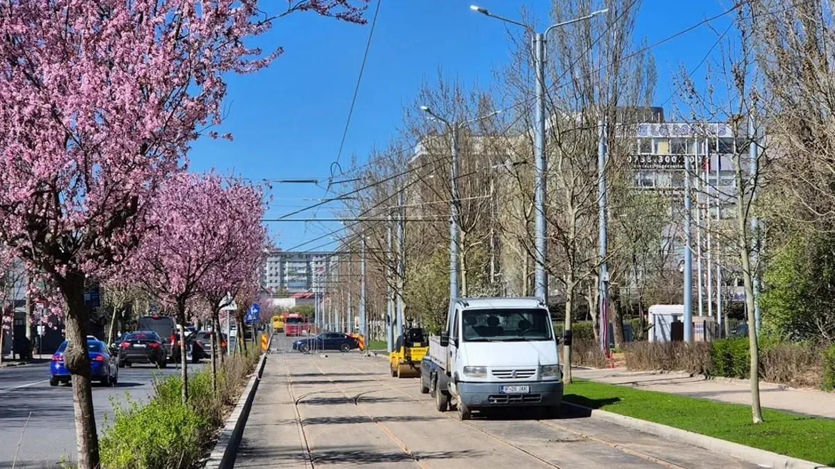 Lucrările la linia de tramvai 3 din Expoziției avansează rapid pentru 64 milioane lei