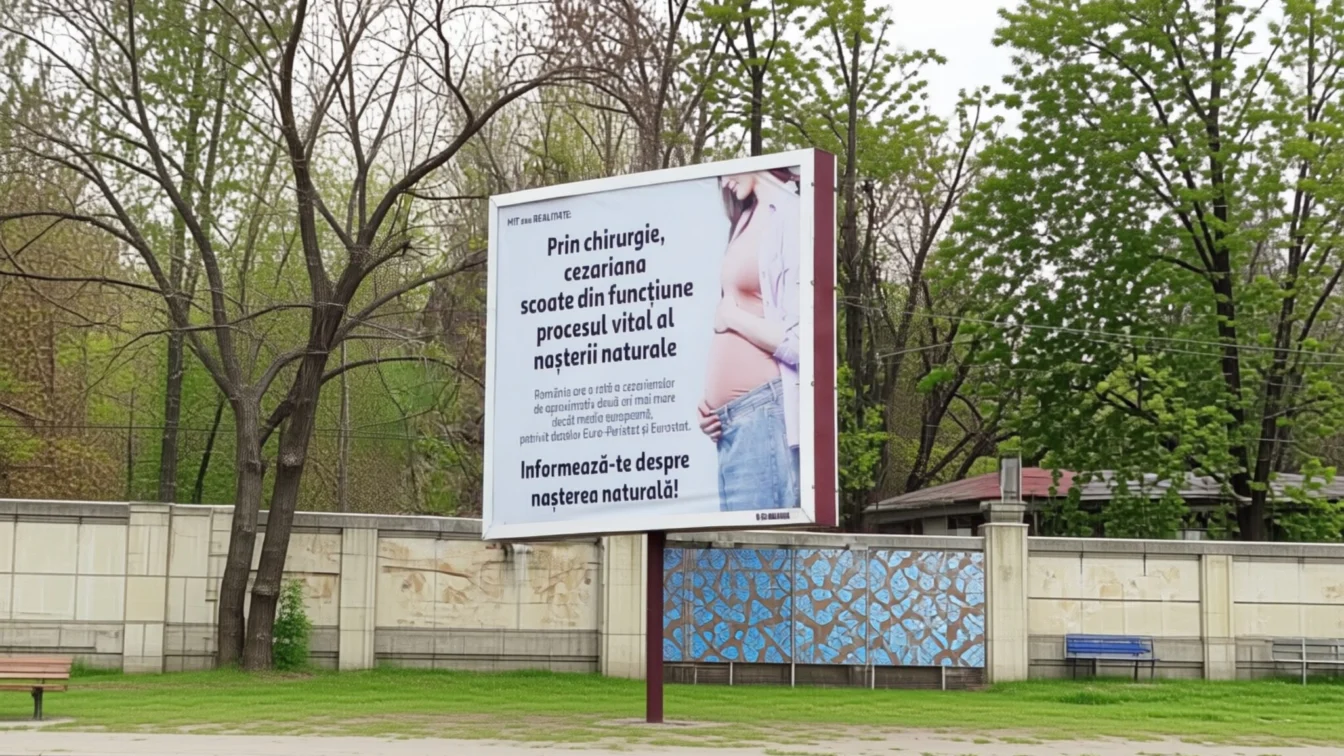 Diana Buzoianu reclamă la ANPC panourile anti-cezariană din București