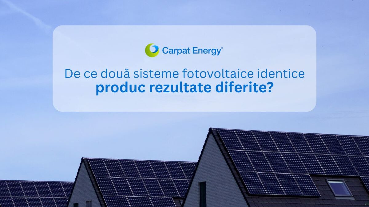 De ce doua sisteme fotovoltaice identice produc rezultate diferite