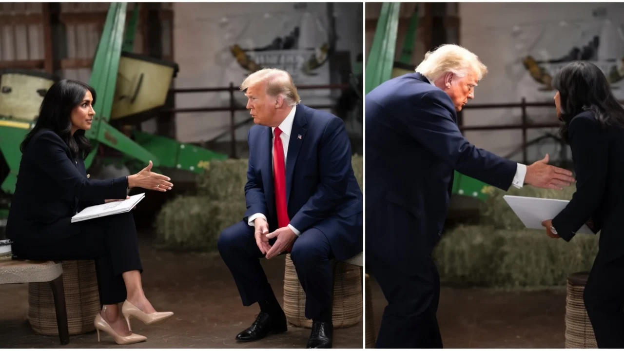 Donald Trump a părăsit un interviu TV. A atacat jurnalista și a aruncat microfonul.