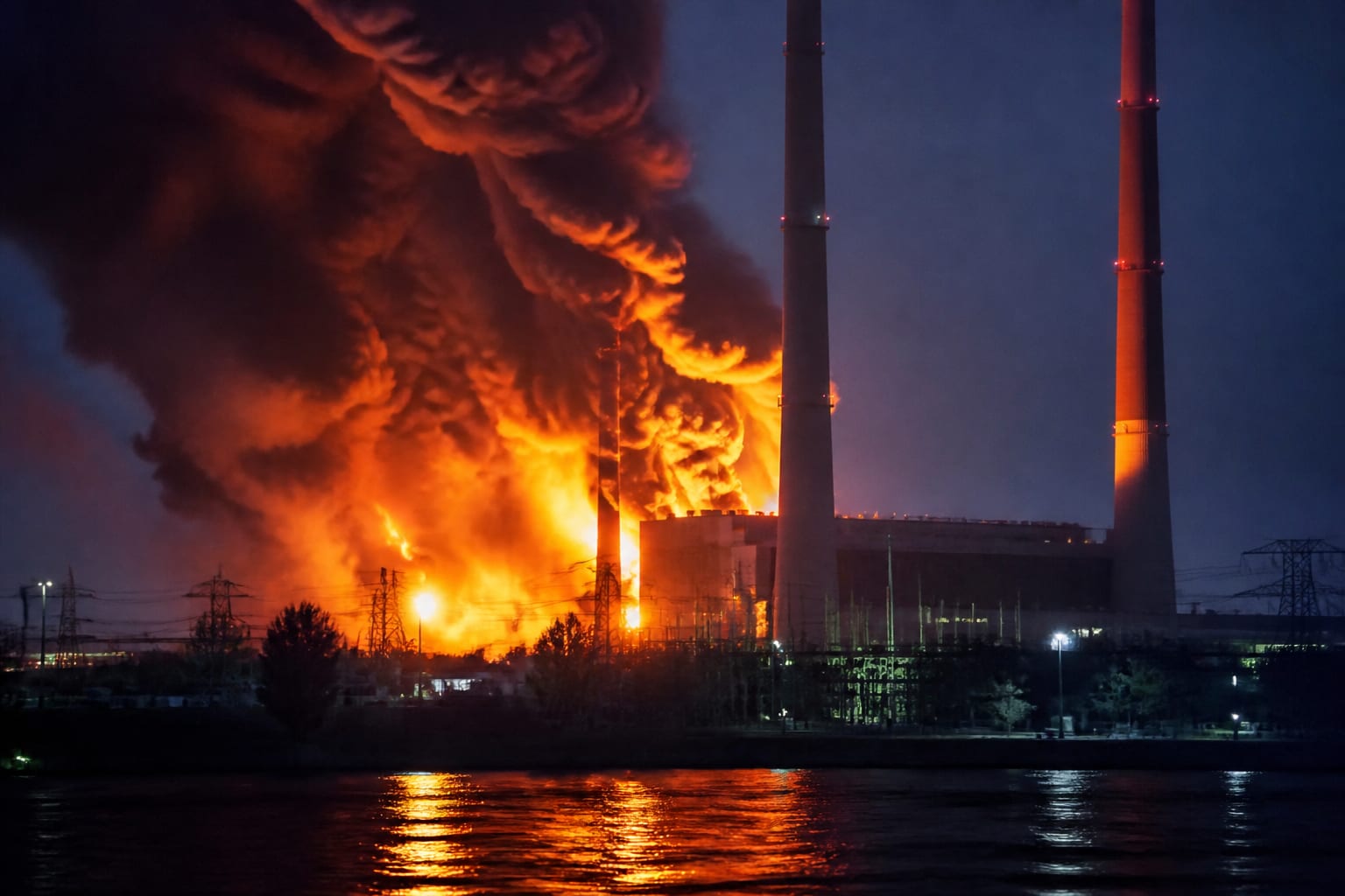 Centrala termoelectrică din Kerci, Crimeea ocupată, a luat foc. Ce se știe despre posibilul atac și penele de curent